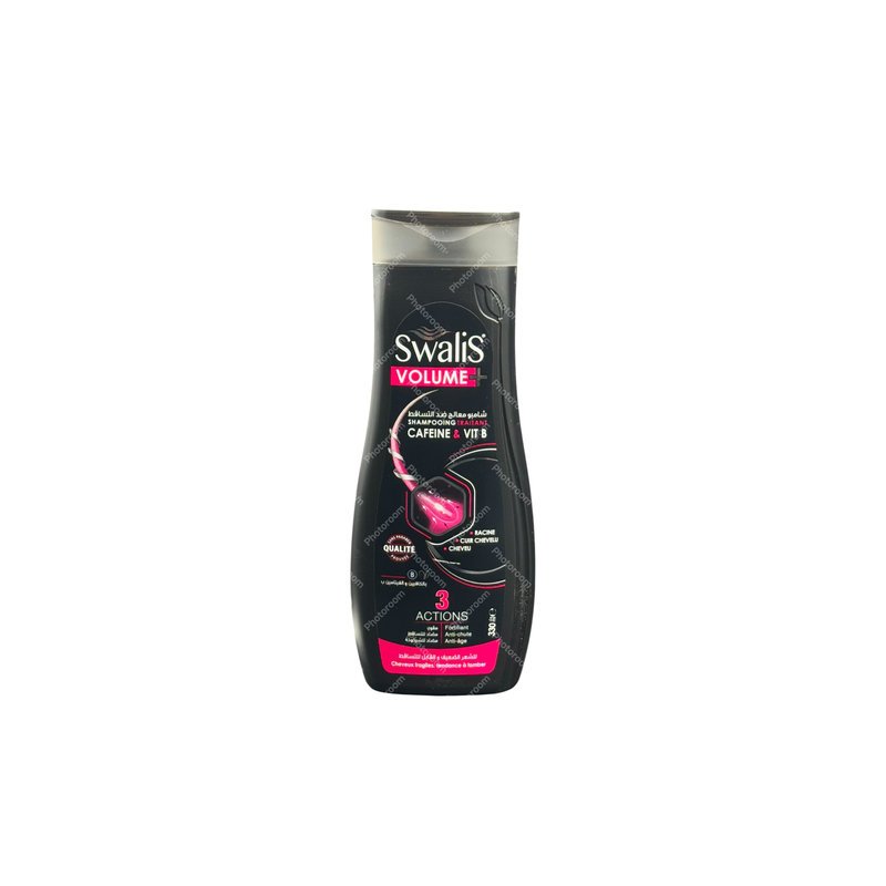 SWALIS SHP VOLUME+ CAFEINE & VIT-B 330ML *NOIR*