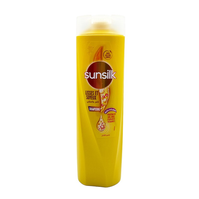 SUNSILK SHP LISSES & SOYEUX 350ML *JAUNE*