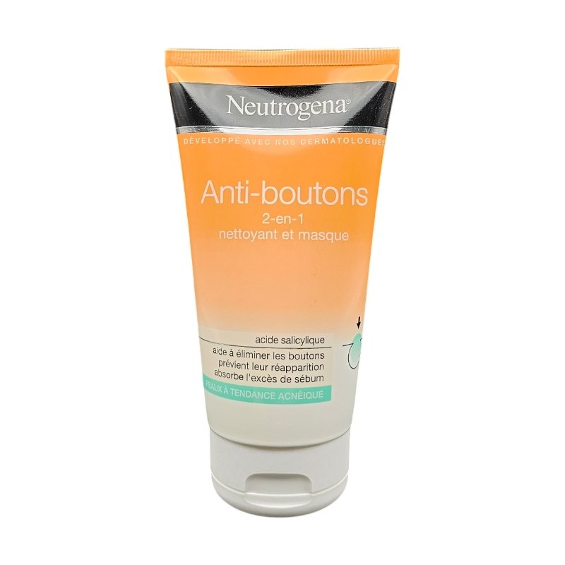 NEUTROGENA MASQUE NETTOYANT 2EN1 ANTI-BOUTONS 150ML *TUBE ORANGE*