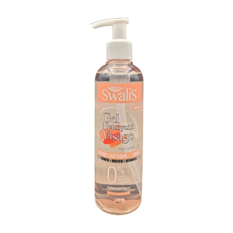 SWALIS GEL NETTOYANT VISAGE ACID LACTIQUE & UREE 250ML