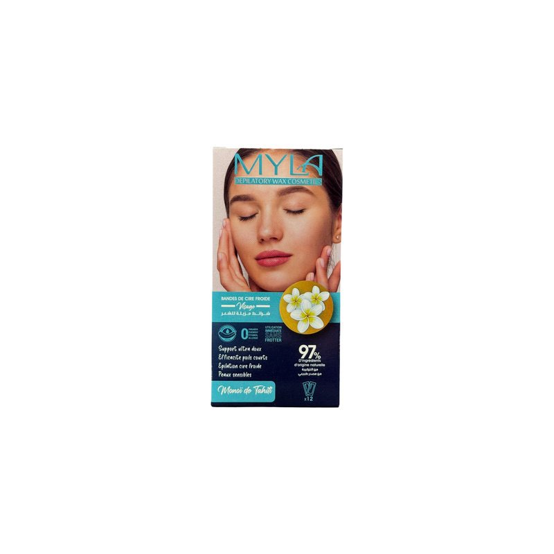 MYLA BANDE CIRE VISAGE MONOI DE TAHITI 12U