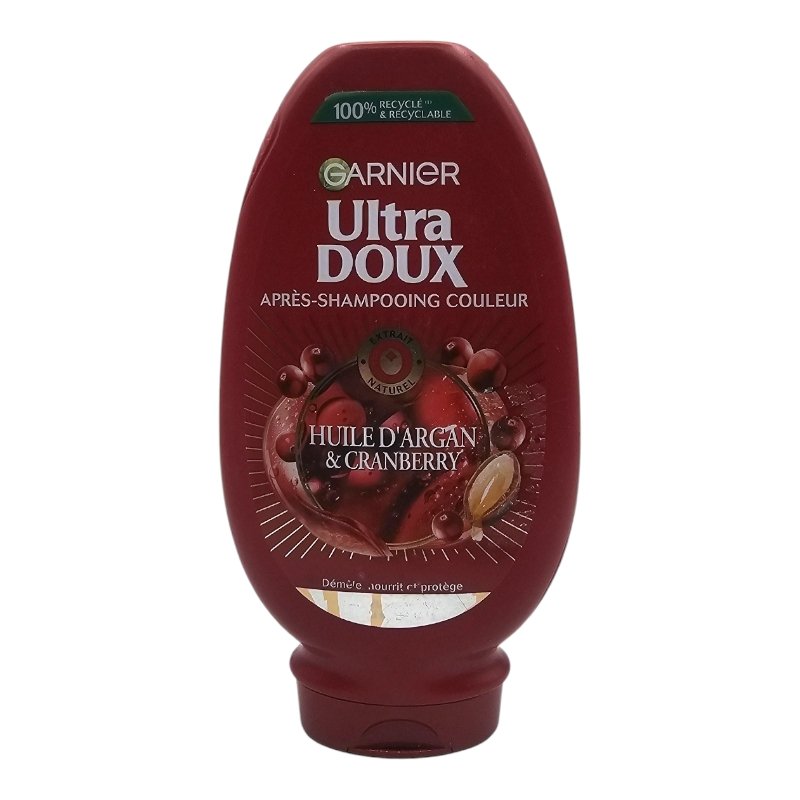 GARNIER ULTRA DOUX ASHP HUILE ARGAN & CRANBERRY 250ML *ROUGE*