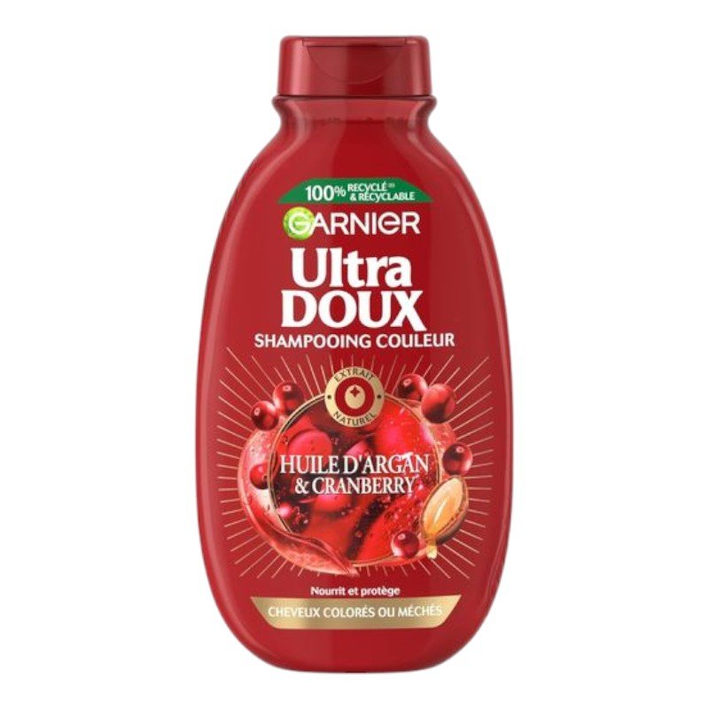 GARNIER ULTRA DOUX SHP HUILE ARGAN & CRANBERRY 300ML *ROUGE*