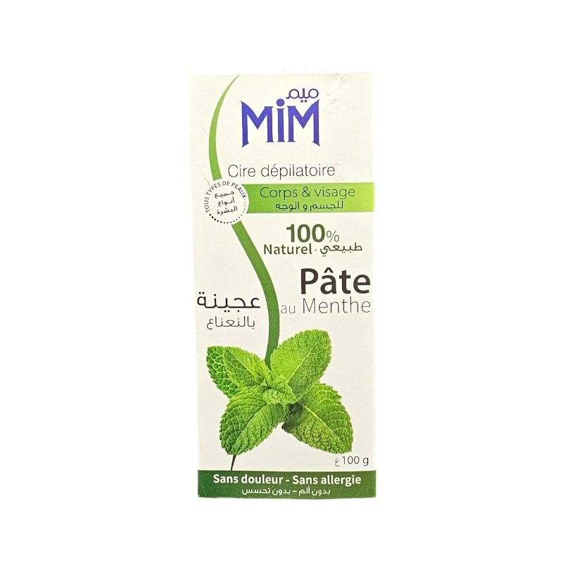 MIM PATE A CIRE DEPILATOIRE MENTHE 100G