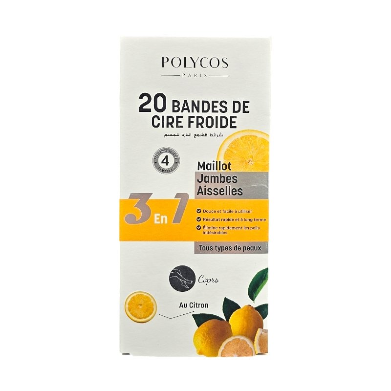 POLYCOS BANDES CIRE CORPS CITRON 20U