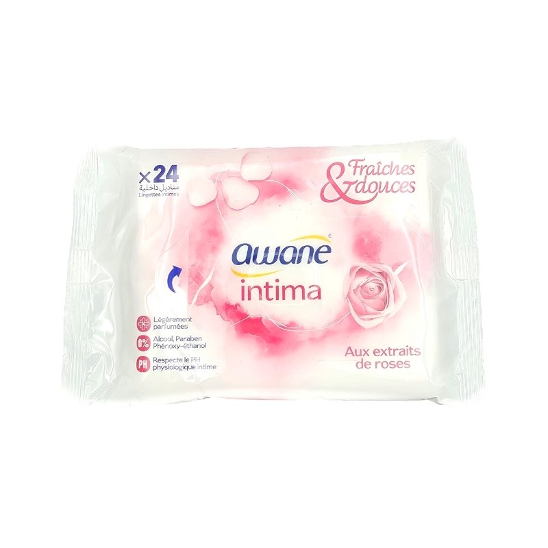 AWANE LINGETTES INTIMA ROSES 24U