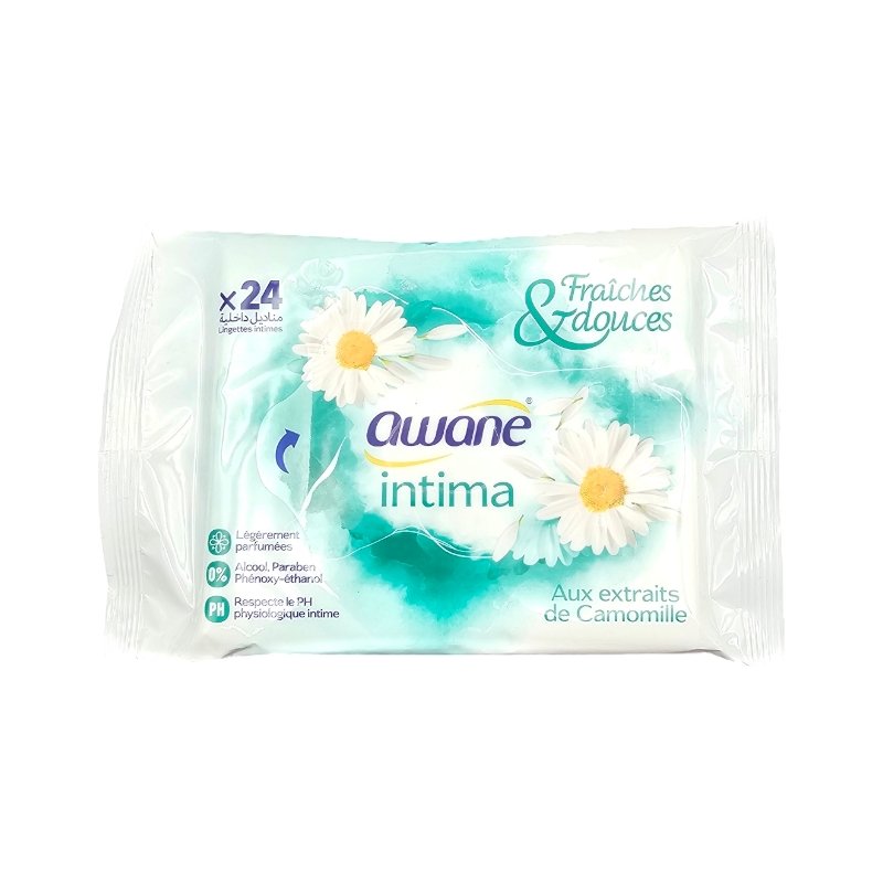 AWANE LINGETTES INTIMA CAMOMILLE 24U
