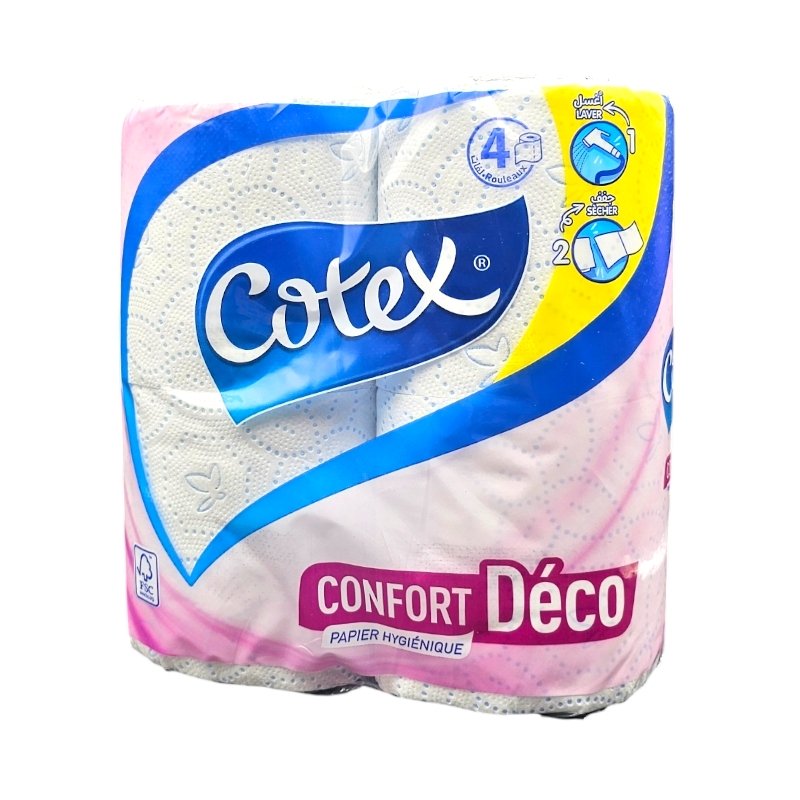 COTEX PAPIER HYG CONFORT DECO 4R