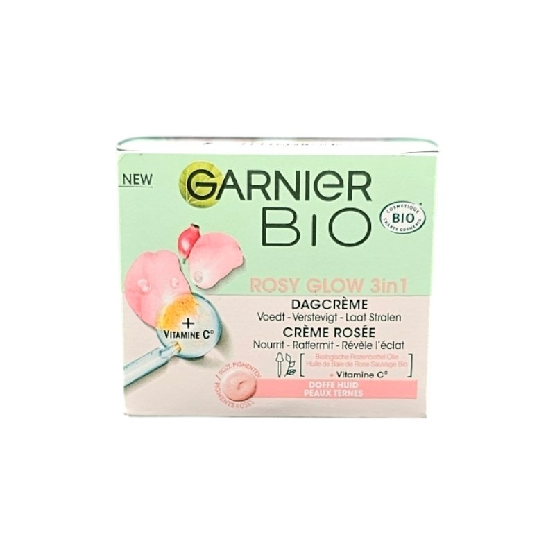 GARNIER BIO CREME HYD POT ROSY GLOW 50ML