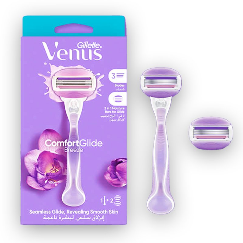 GILLETTE VENUS COMFORTGLIDE BREEZE 3LAMES BRAS+2RECHARGES