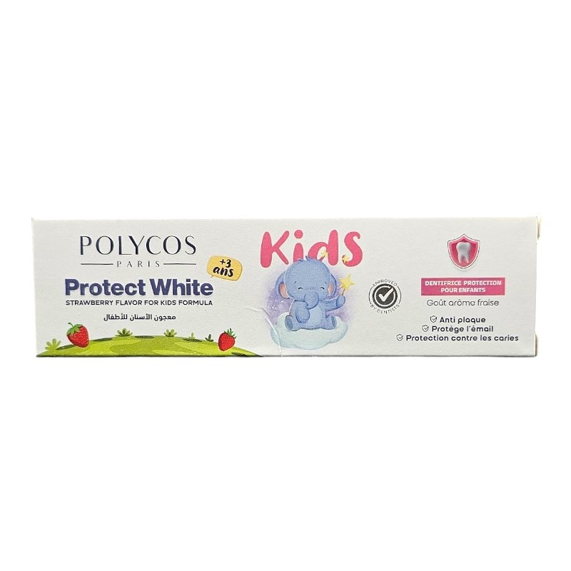 POLYCOS DENTIFRICE PROTECT WHITE KIDS FRAISE 75ML