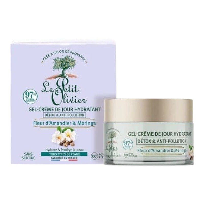 LE PETIT OLIVIER GEL-CREME JOUR HYDRATANT FLEUR AMANDE ET MORINGA 50ML