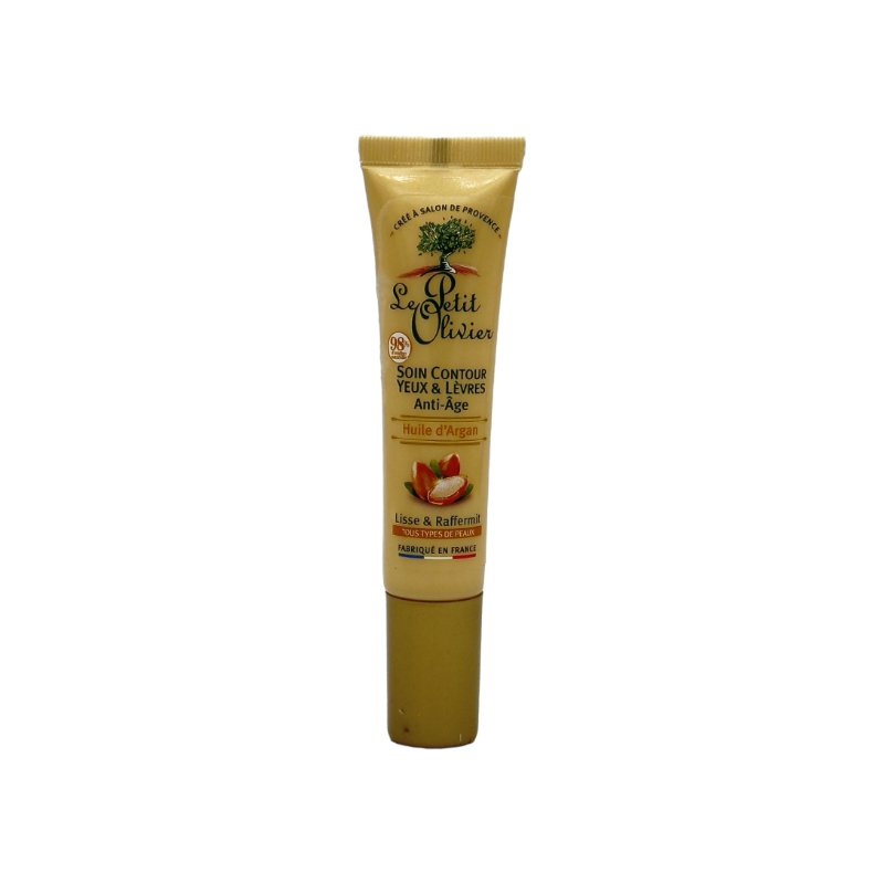 LE PETIT OLIVIER SOIN CONTOUR YEUX ET LEVRES HUILE ARGAN 15ML