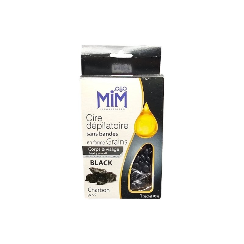 MIM CIRE DEPILAPOIRE GRAINS BLACK CHARBON 80G