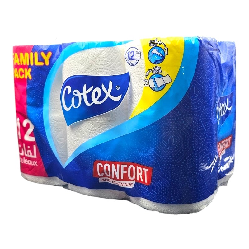 COTEX PAPIER HYG CONFORT FAMILY PACK 12R