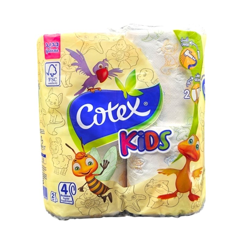 COTEX PAPIER HYG KIDS 4R