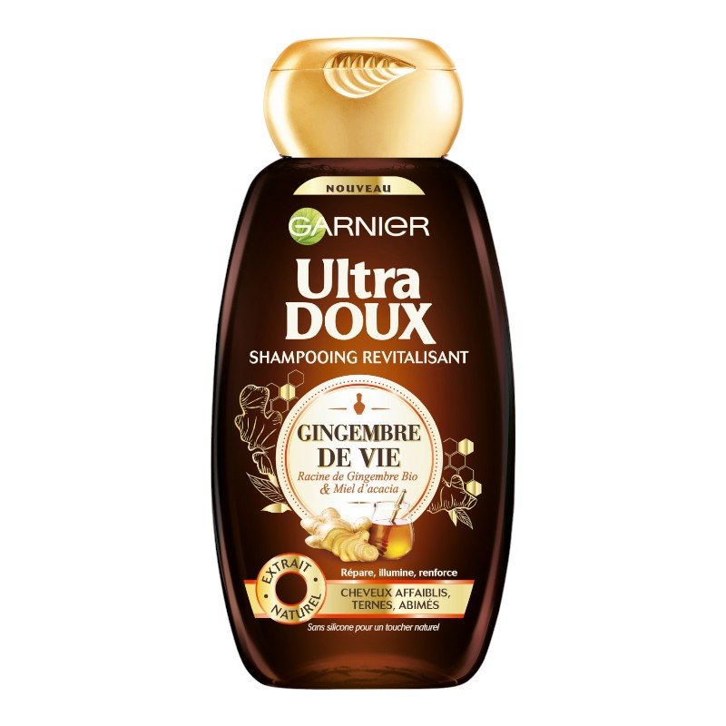 GARNIER ULTRA DOUX SHP MIEL GINGEMBRE DE VIE 250ML