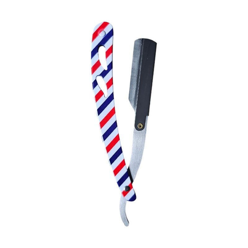 RASOIR BARBER BLEU ROUGE BLANC