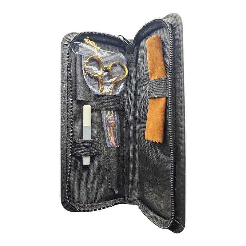 BARBERSHOP CISEAUX DORE POCHET NOIR