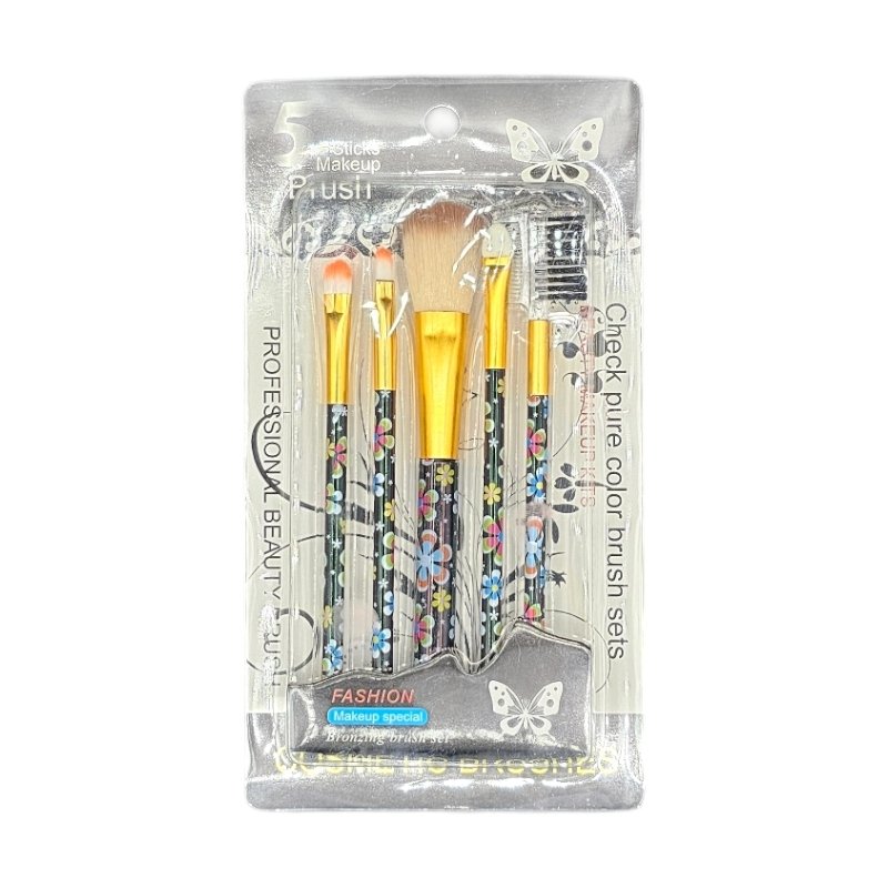 5 STICKS MAKEUP BRUSH KIT PINCEAUX 5PCS 3657 (CB)