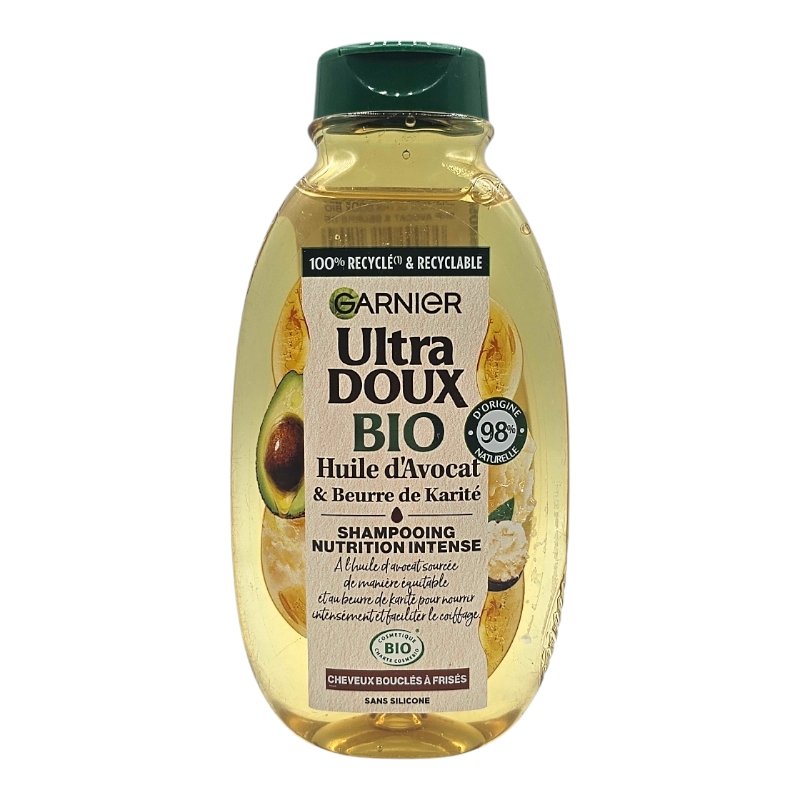 GARNIER ULTRA DOUX BIO SHP AVOCAT & BEURRE DE KARITE 250ML