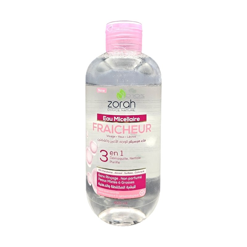ZORAH EAU MICELLAIRE FRAICHEUR 3EN1 400ML