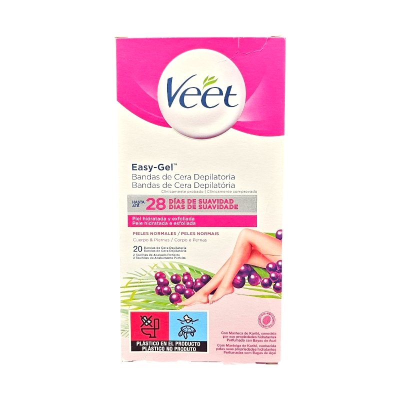 VEET BANDES CIRE CORPS PEAU NORMAL 20U *ROSE*