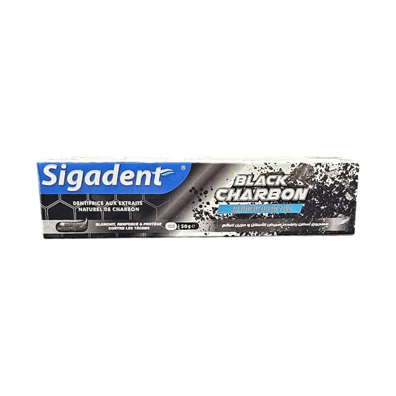 SIGADENT DENTIFRICE BLACK CHARBON 50G