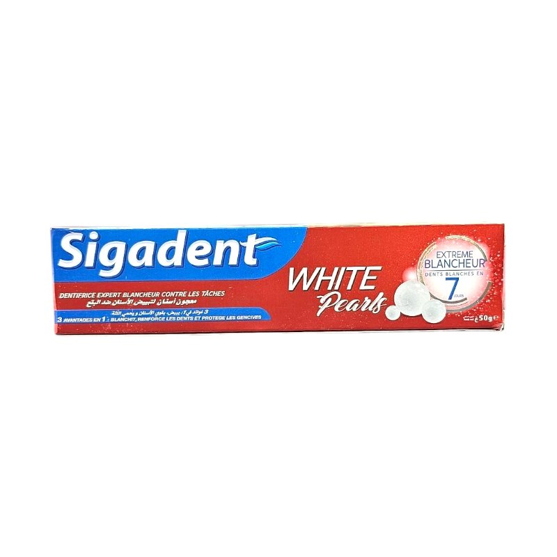 SIGADENT DENTIFRICE WHITE PEARLS 50G