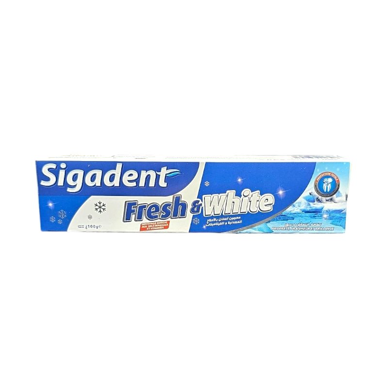 SIGADENT DENTIFRICE FRESH WHITE SEL MINERAUX 100G