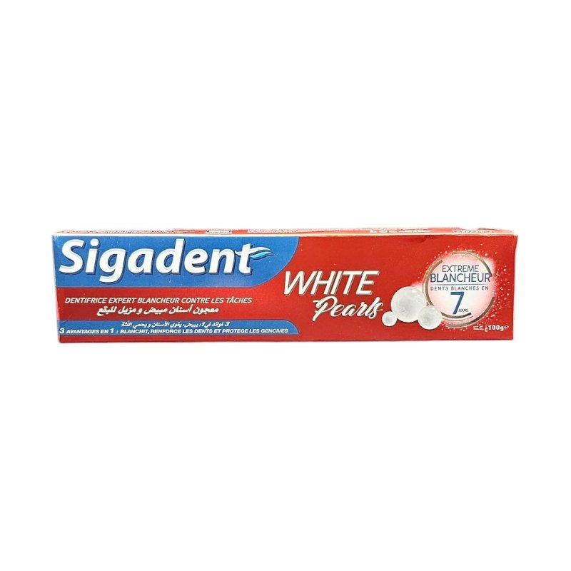 SIGADENT DENTIFRICE WHITE PEARLS 100G