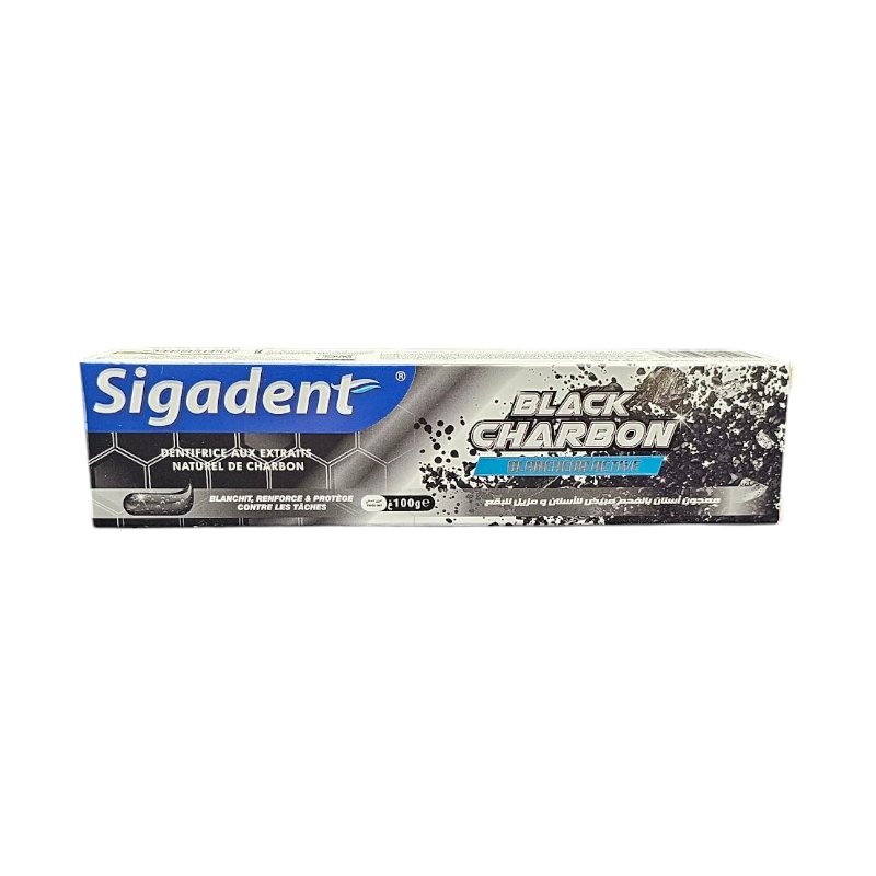 SIGADENT DENTIFRICE BLACK CHARBON 100G