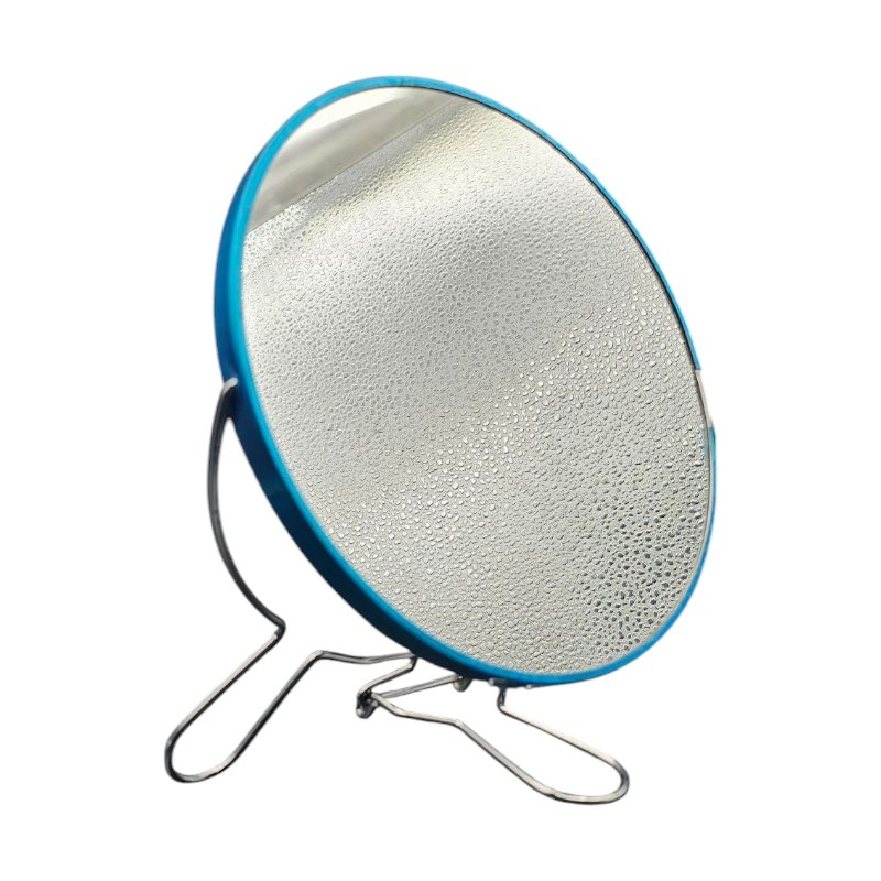 TWO SIDED MIRROR BLEU 8"