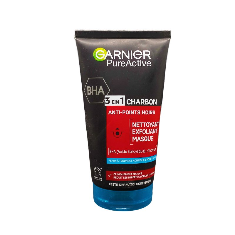 GARNIER NETTOYANT EXFOLIANT CHARBON 3EN1 150ML