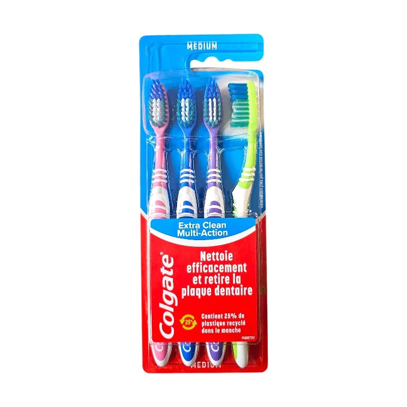 COLGATE BAD EXTRA CLEAN MULTI-ACTION MEDIUM 4PCS
