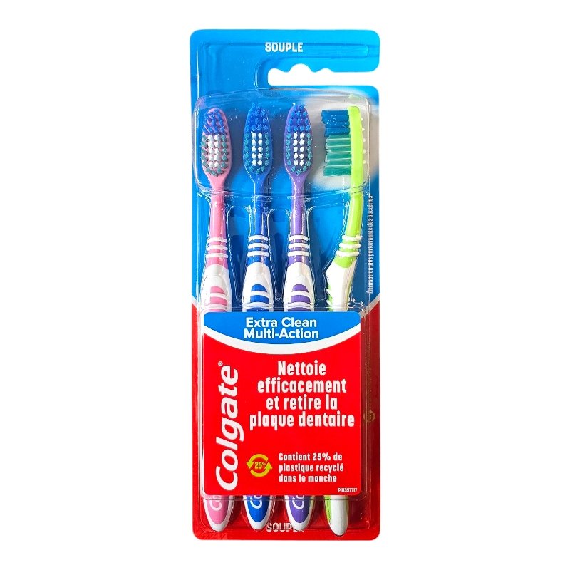 COLGATE BAD EXTRA CLEAN MULTI-ACTION SOFT 4PCS