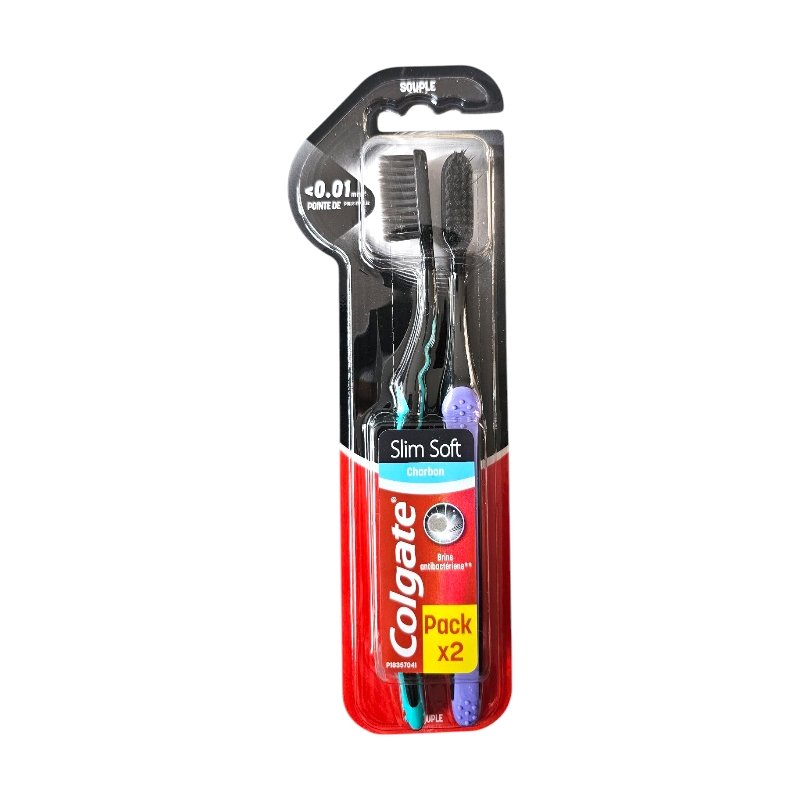 COLGATE BAD CHARBON SLIM SOFT PACK X2