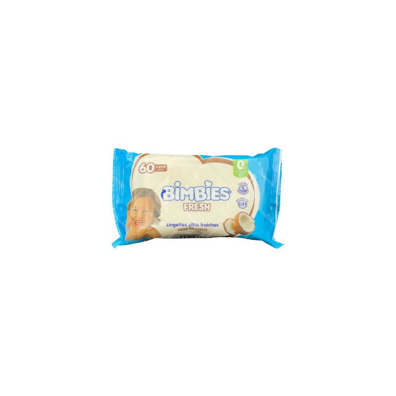 BIMBIES LINGETTE FRESH COCONUT 60U