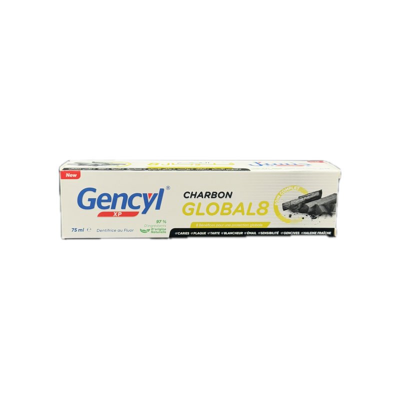 GENCYL DENTIFRICE GLOBAL 8 CHARBON 75G