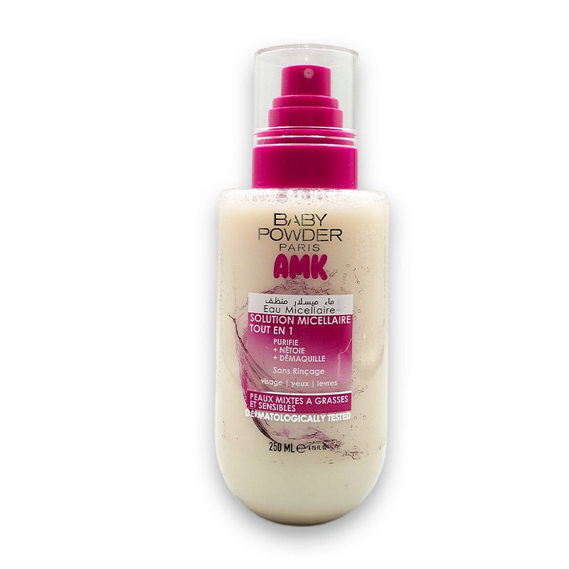 BABY POWDER EAU MICELLAIRE 250ML *ROSE FONCE*