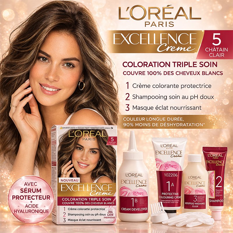 LOREAL EXCELLENCE TEINTURE AH N*5