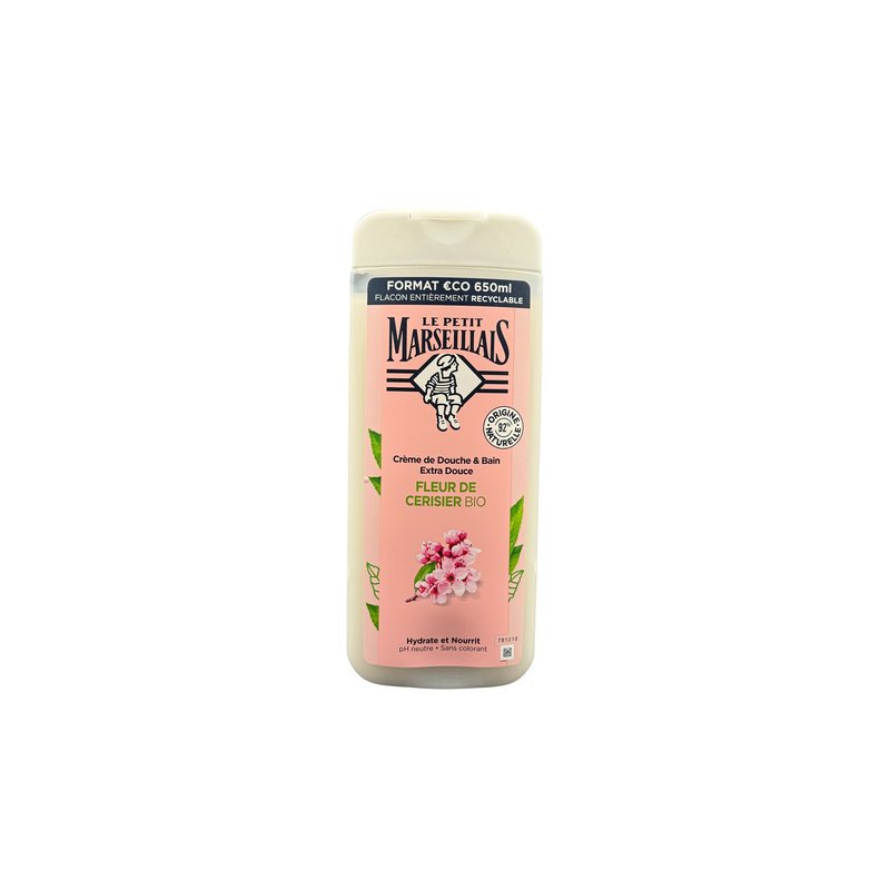 LE PETIT MARSEILLAIS CREME DOUCHE FLEUR CERISIER BIO 650ML