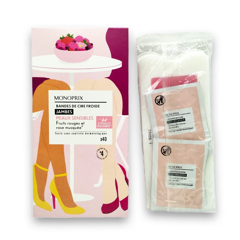 MONOPRIX CIRE JAMBES P. SENSIBLES 40U