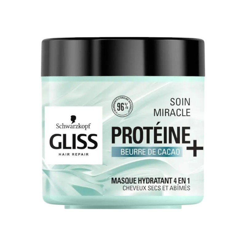 GLISS MASQUE PROTEINE+ COCOA BUTTER BLEU 400ML