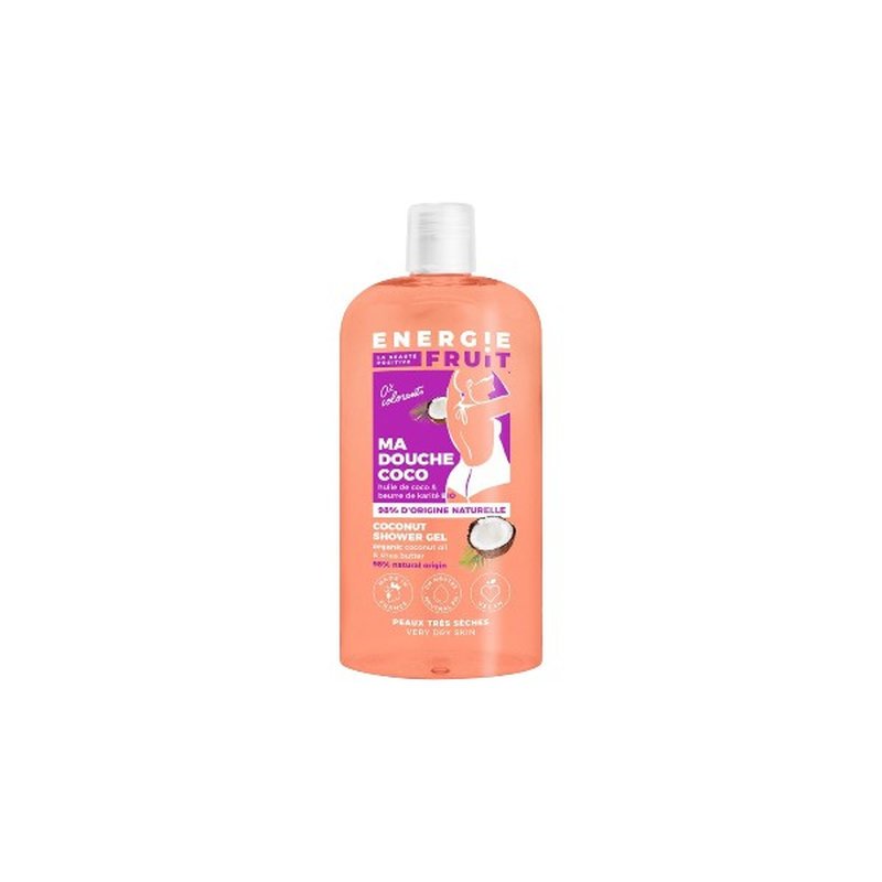 ENERGY FRUIT GEL D  500ML *MAUVE* HUILE DE COCO & KARITÉ