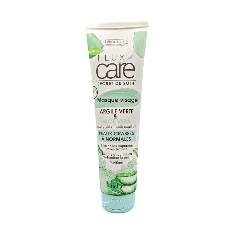 FLUX CARE MASQUE VISAGE ARGILE VERT & ALOE VERA 150ML *TUBE*