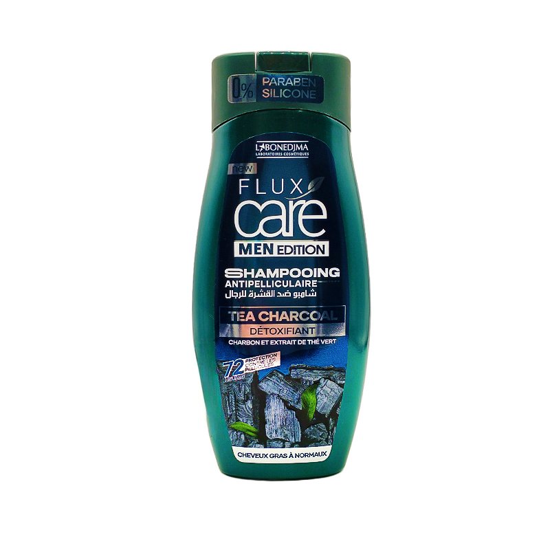 FLUX CARE MEN SHP TEA CHARCOAL 265ML