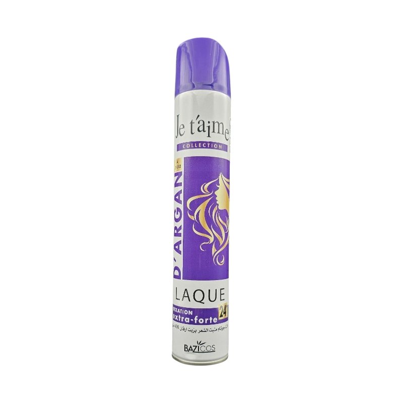 JE TAIME LAQUE ARGAN EXTRA FORT 400ML *MAUVE*