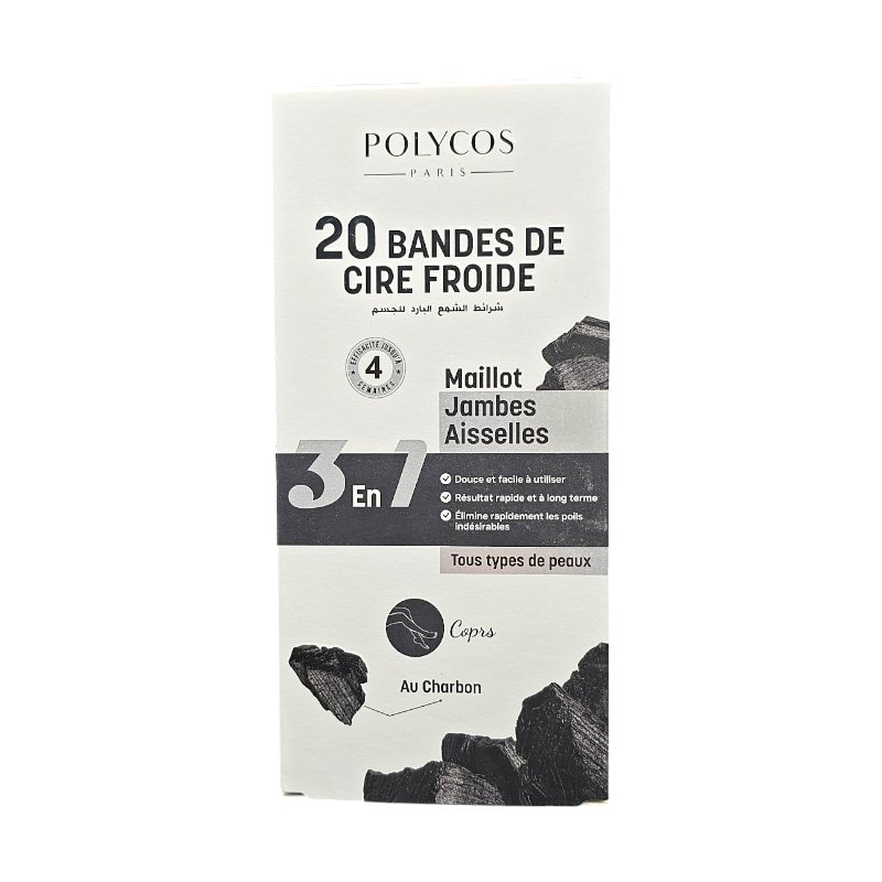 POLYCOS BANDES CIRE CORPS CHARBON 20U