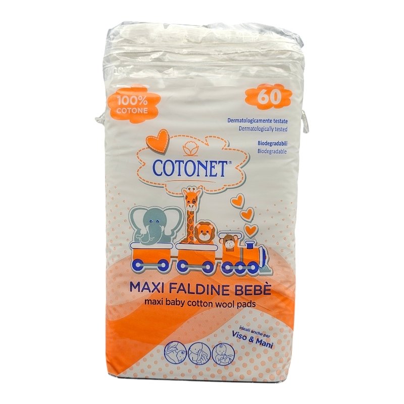 COTONET CARRE MAXI FALDINE BEBE 60PADS